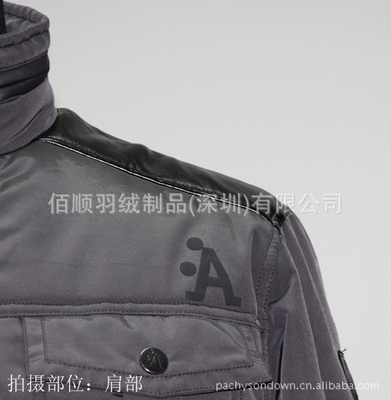 【真牛皮拼接多口袋保暖棉衣外貿(mào)服裝工廠生產(chǎn)批發(fā)供應(yīng)來樣訂做116】?jī)r(jià)格,廠家,圖片,服裝加工,佰順羽絨制品(深圳)-